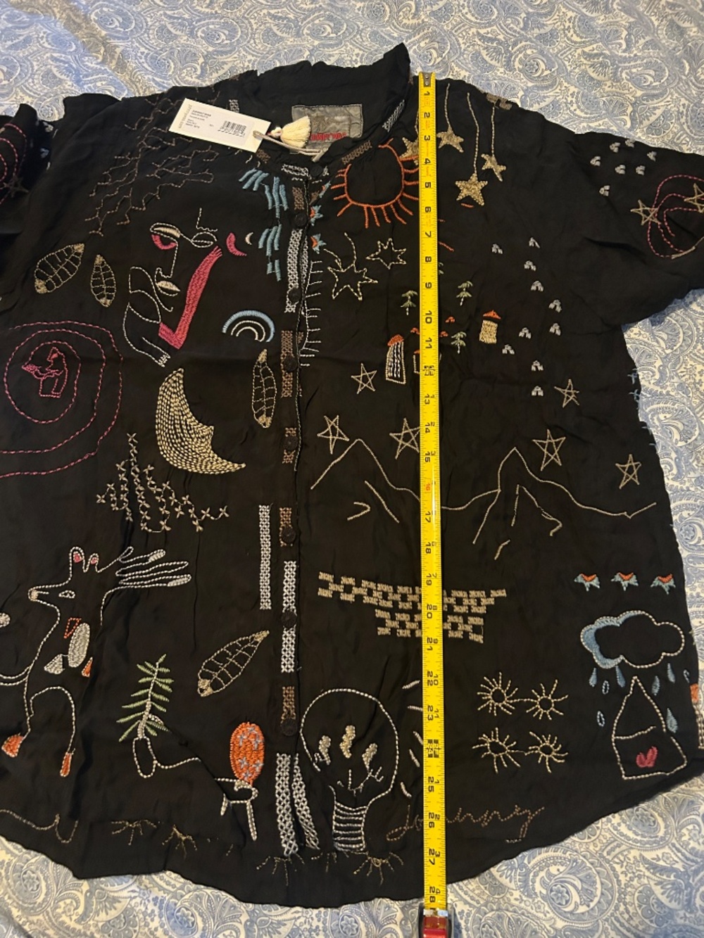 JOHNNY WAS STUNNING Embroidered top NWT - Rare Find Sz L - Picture 6 of 15